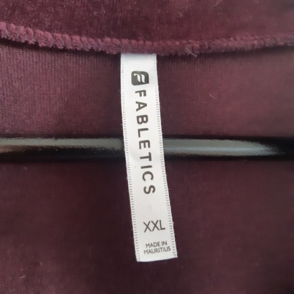 Fabletics Britt Velour Pullover Sweater Half Zip Vintage Style Kate Hudson - Picture 4 of 7